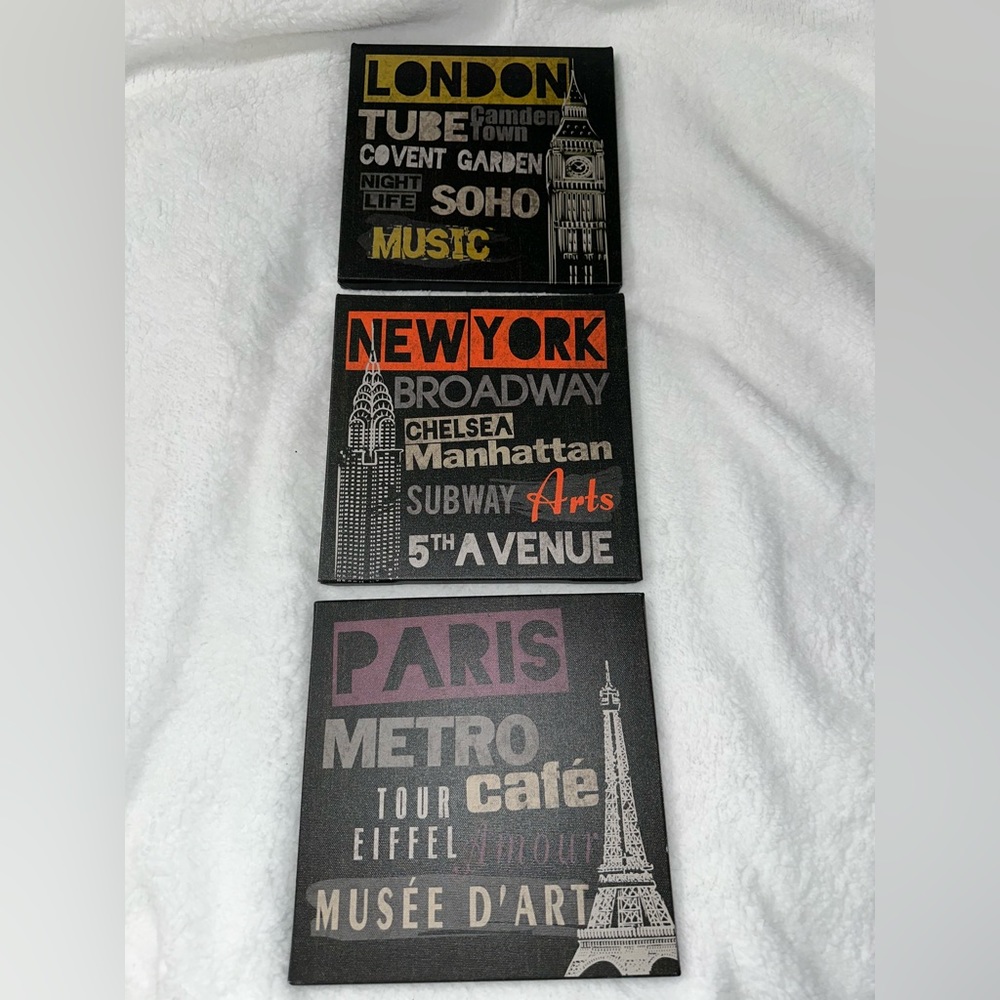 IKEA set of 3 wall canvases